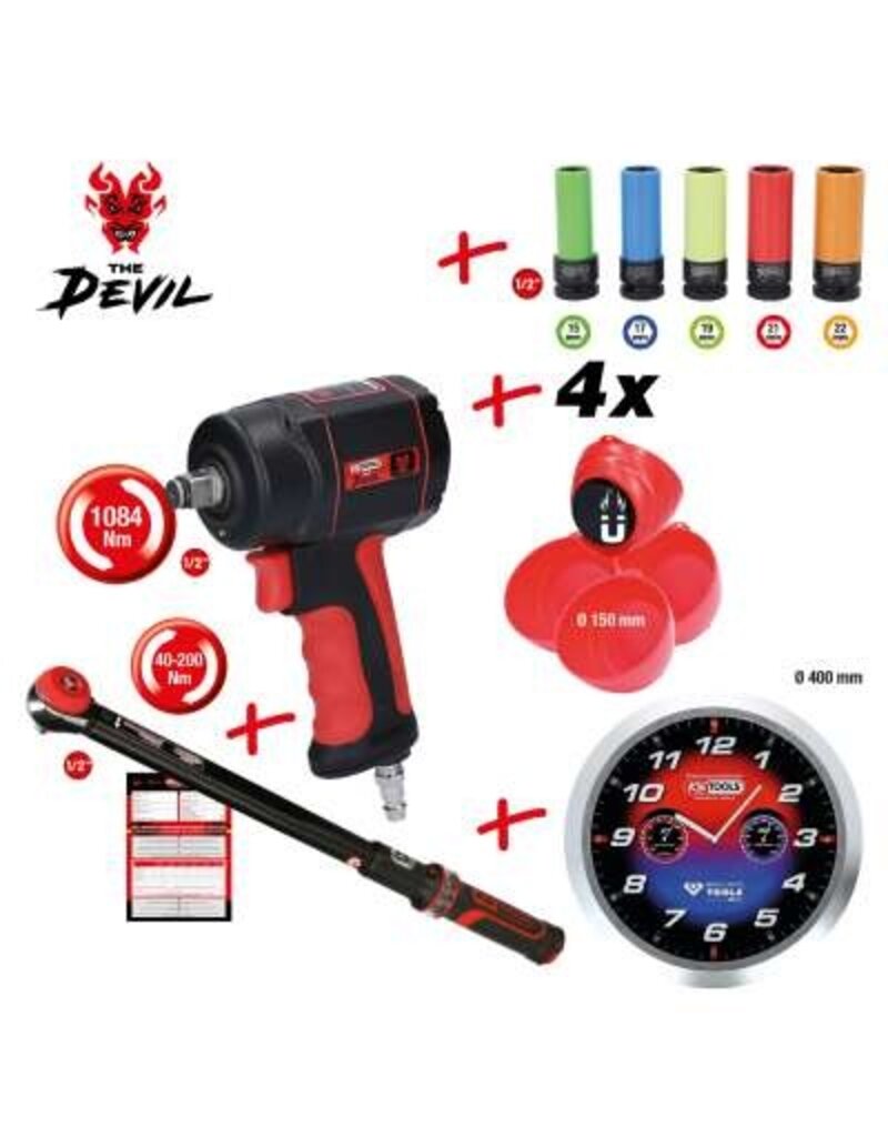 KS TOOLS Banden-/wielen actiepakket The miniDevil, 12-dlg - 515.2101