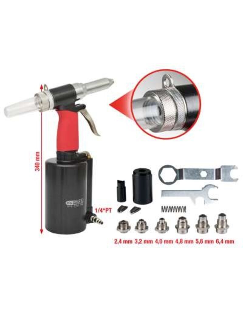 KS TOOLS Pneumatische-blindklinknagelpistool, 2,4-3,2-4-4,8-5,6-6,4mm - 515.3101