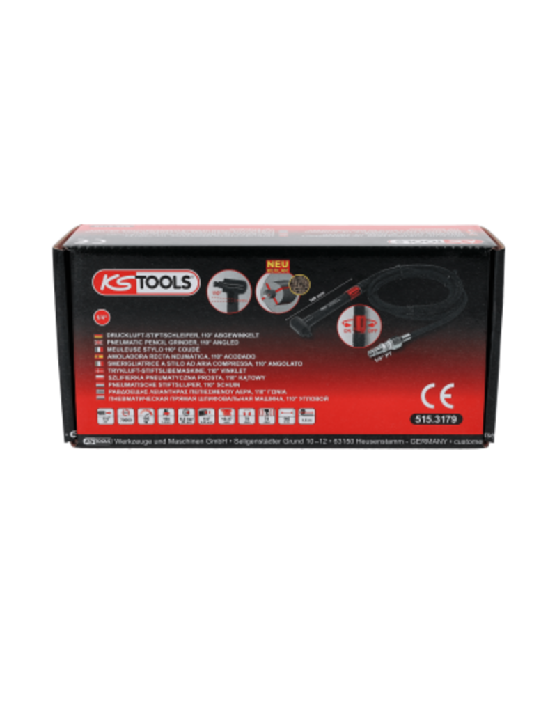 KS TOOLS Perslucht-stiftslijper, 110° gebogen - 515.3179