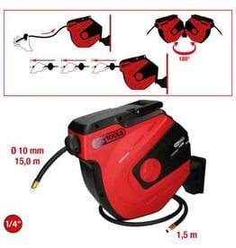 KS TOOLS Oprolautomaat voor luchtslang, Ø 10mm x 15m - 515.3440