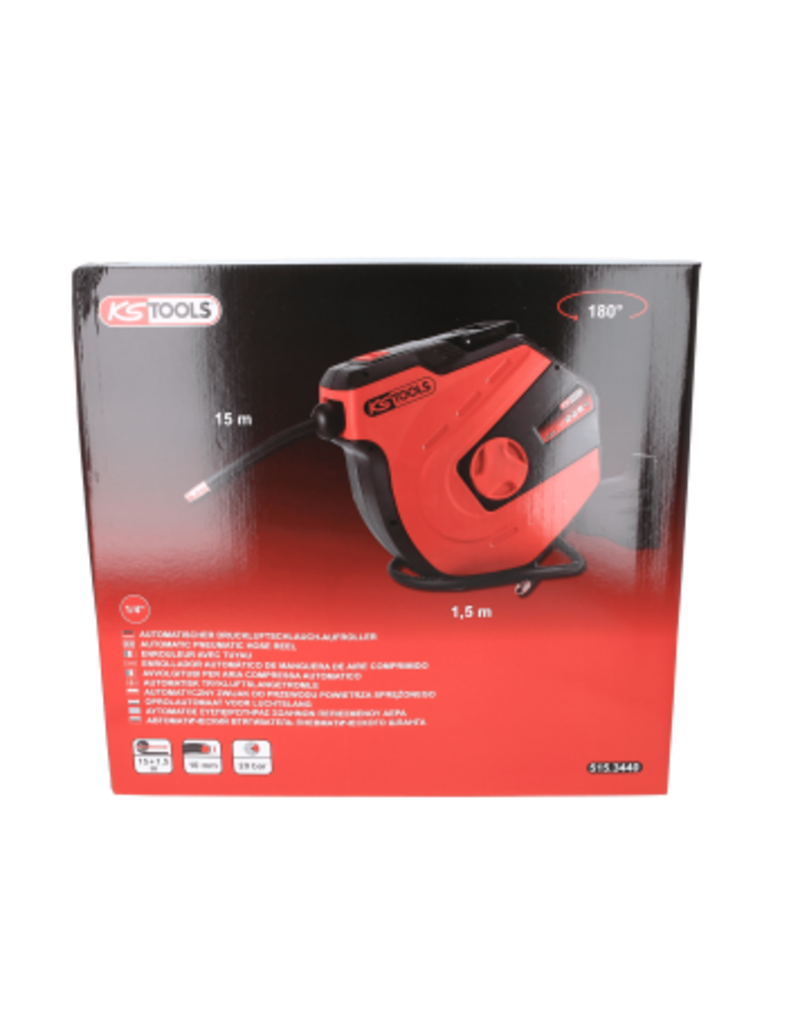 KS TOOLS Oprolautomaat voor luchtslang, Ø 10mm x 15m - 515.3440