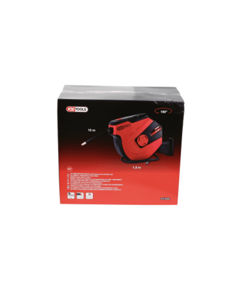 KS TOOLS Oprolautomaat voor luchtslang, Ø 13mm x 15m - 515.3445