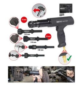 KS TOOLS Vibro-Power Pneumatische beitel/hamerset, 6-dlg + houder - 515.3880