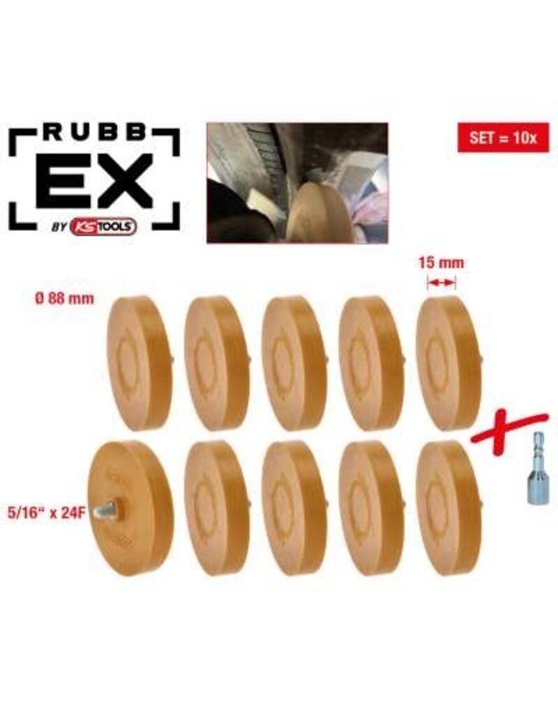 KS TOOLS Caramelschijf, 88 mm, verpakking van 10 stuks - 515.5486