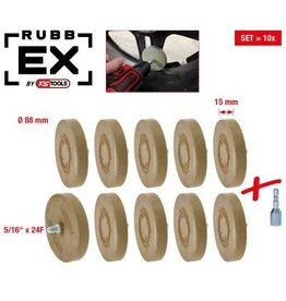 KS TOOLS Caramelschijf lijmverwijderaar voor matte verf, 88mm, verpakking van 10 stuks - 515.5496