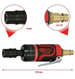 KS TOOLS SlimPOWER mini pneumatische staafslijper, recht - 515.5530