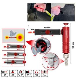 KS TOOLS Perslucht-uitblaaspistool met verstelbare spuitkop - 515.5575