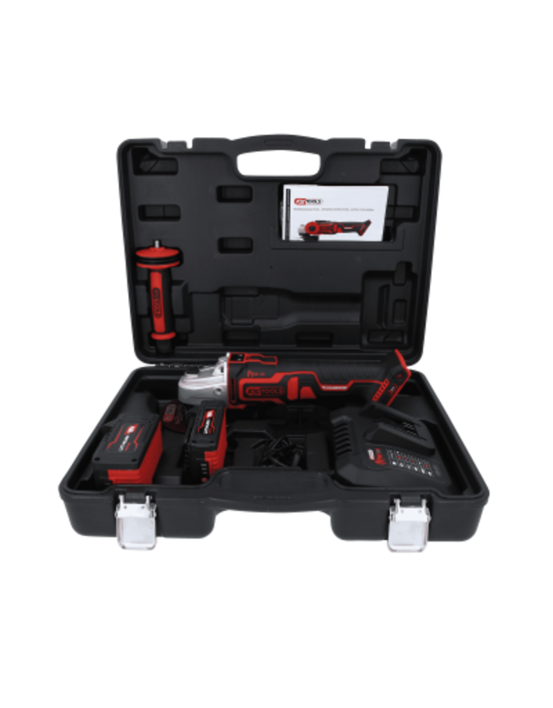 KS TOOLS eMONSTER brushless haakse accuslijpmachineset, 4-dlg - 515.6200