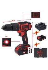 KS TOOLS eMONSTER brushless accuslagschroef-/boormachineset, 4-dlg - 515.6300