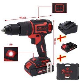 KS TOOLS eMONSTER brushless accuslagschroef-/boormachineset, 4-dlg - 515.6300