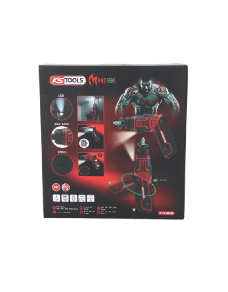 KS TOOLS 1/4" eMONSTER accu-bit-schroefmachineset, 27-dlg - 515.6500