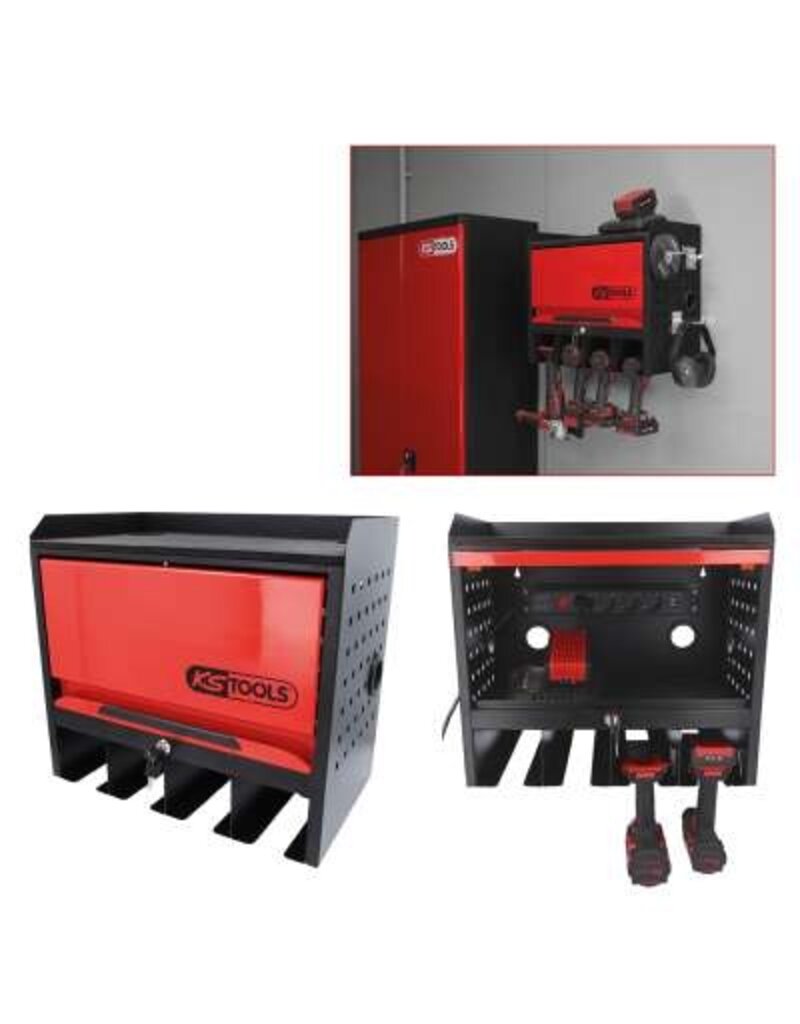 KS TOOLS eMONSTER gereedschapskast voor wandmontage met 1 deur, h 435 x b 480 x d 282 mm - 515.6901