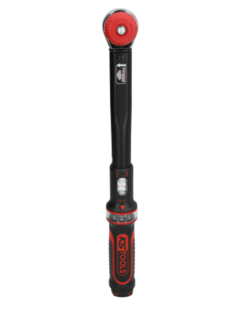 KS TOOLS 1/2" ERGOTORQUE®precision Momentsleutel met draaiknop-omsteek-ratelkop, 20-100Nm - 516.1432