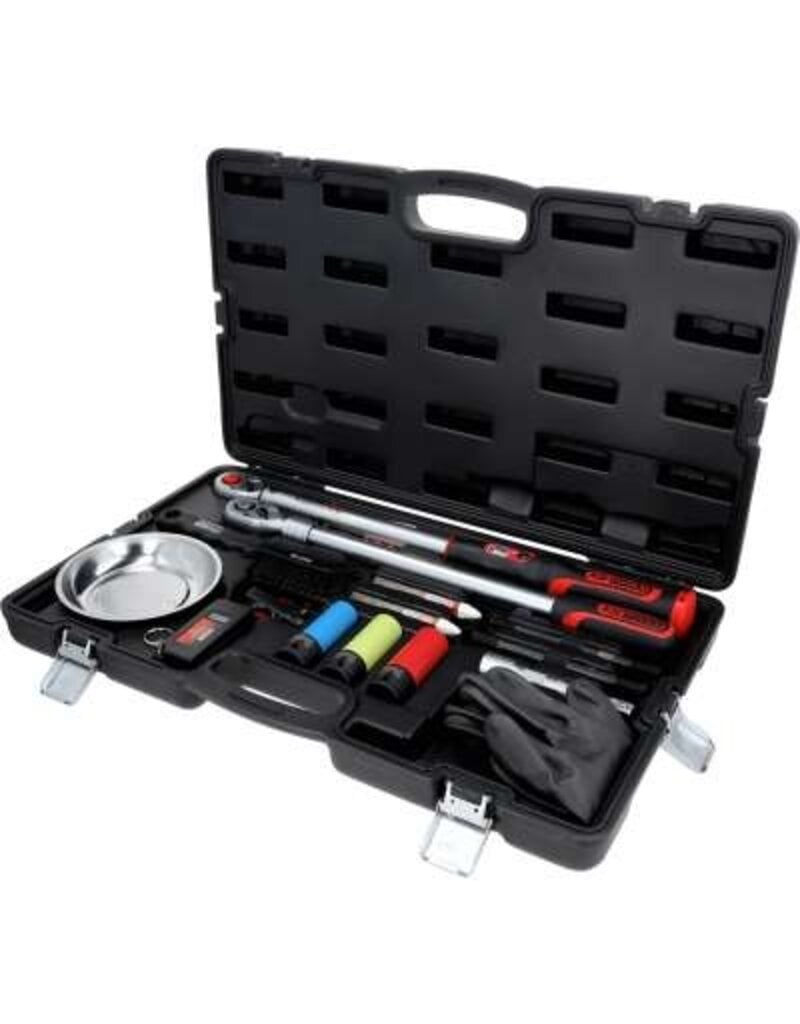 KS TOOLS MASTER wielwissel serviceset met 1/2" INFINITOOL ratel-momentsleutel, 20 – 200 Nm, 18-dlg - 516.2450