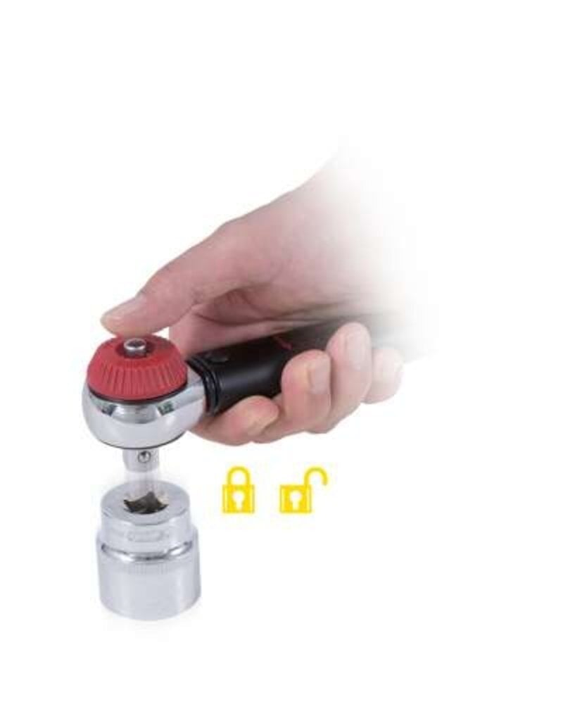 KS TOOLS 1/2" ERGOTORQUE®precision Momentsleutel met draaiknop-omsteek-ratelkop, 40-200Nm - 516.6042