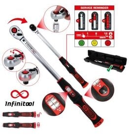 KS TOOLS 1/2" INFINITOOL Momentsleutel met omschakelbare ratelkop, 20-100 Nm - 516.9032
