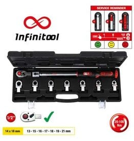 KS TOOLS 14x18mm INFINITOOL Momentsleutelset  met insteekopname 20-200Nm, 9-dlg - 516.9105