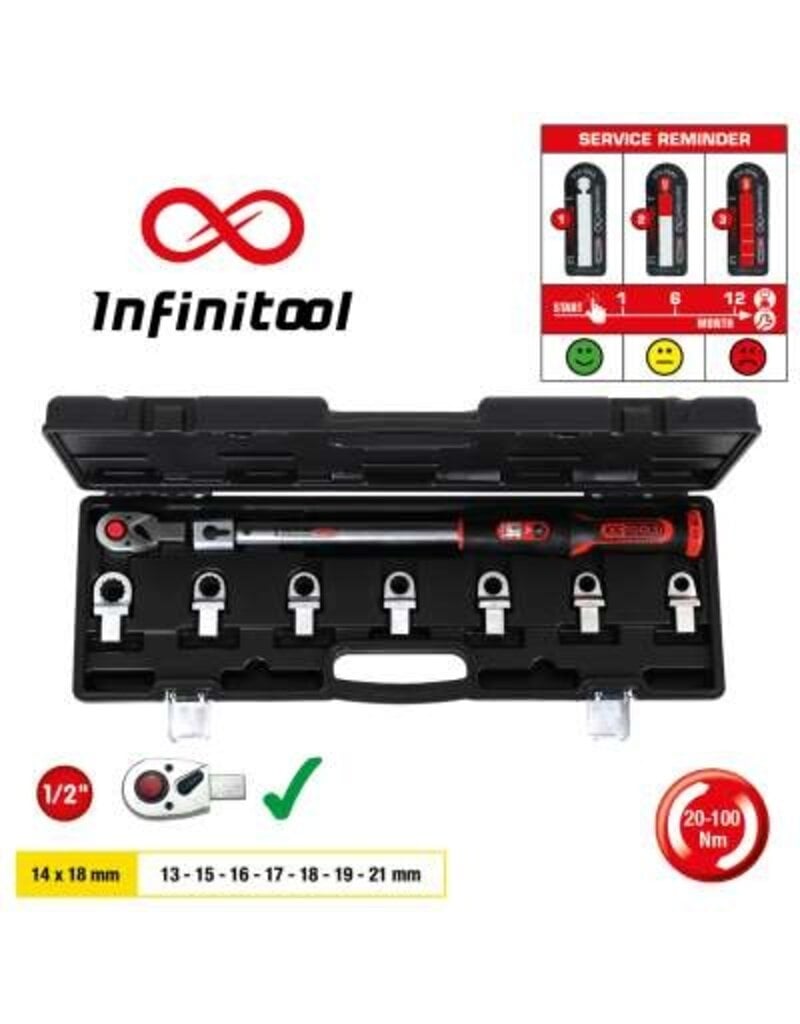 KS TOOLS 14x18mm INFINITOOL Momentsleutelset  met insteekopname 20-200Nm, 9-dlg - 516.9105