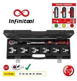 KS TOOLS 14x18mm INFINITOOL Momentsleutelset met insteekopname 20-100Nm, 8-dlg - 516.9110