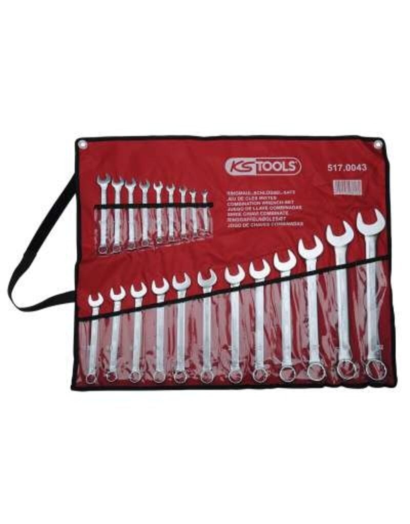 KS TOOLS Ring-steeksleutelset, gebogen, 21-dlg, 6-32mm - 517.0043