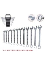 KS TOOLS Ring-steeksleutelset, gebogen, 12-dlg, 8-19mm - 517.0052