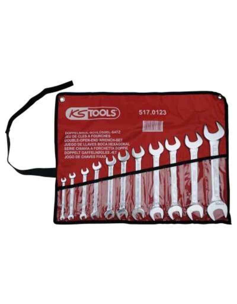 KS TOOLS Dubbele steeksleutelset, 11-dlg, 6x7-30x32mm - 517.0123