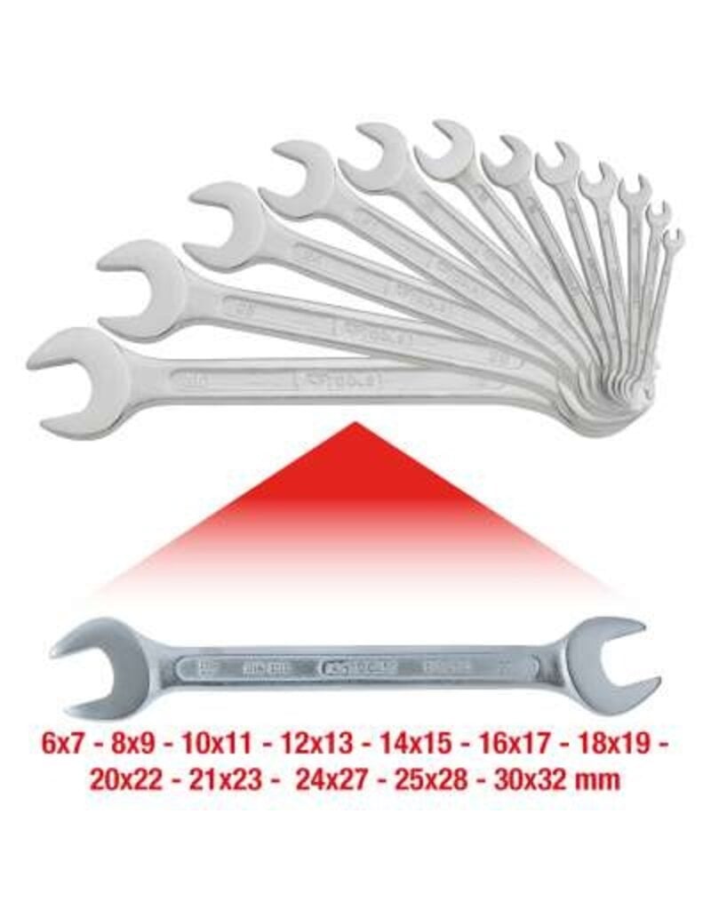 KS TOOLS Dubbele steeksleutelset, 12-dlg, 6x7-30x32mm - 517.0125