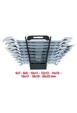 KS TOOLS Dubbele steeksleutelset, 8-dlg, 6x7-20x22mm - 517.0148