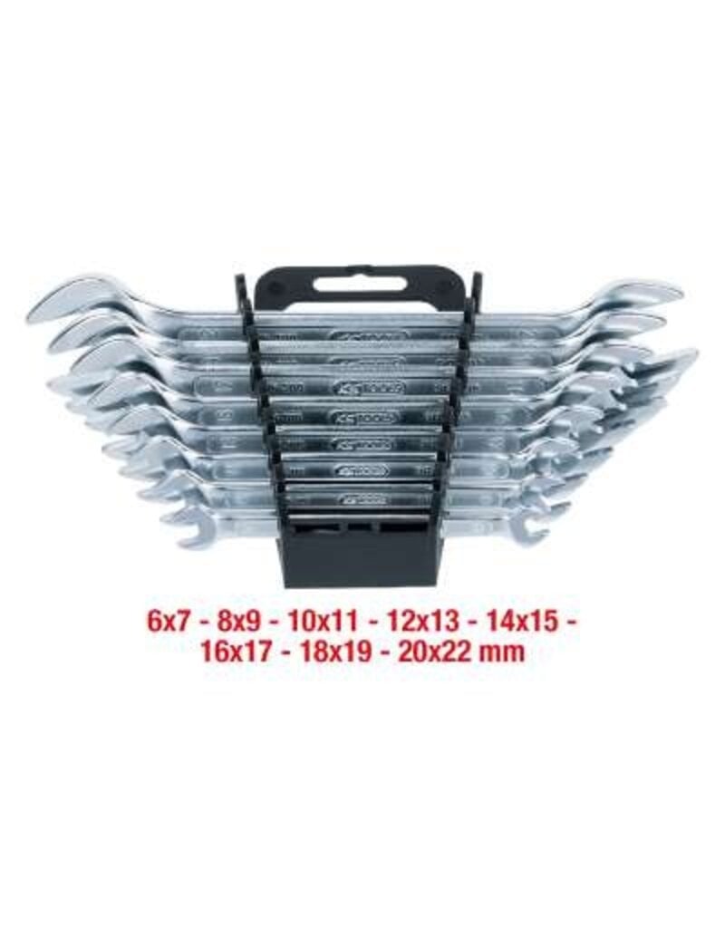 KS TOOLS Dubbele steeksleutelset, 8-dlg, 6x7-20x22mm - 517.0148