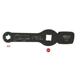 KS TOOLS 3/4" Torx-E slagsleutel met 2 slagvlakken, E18 - 517.0908