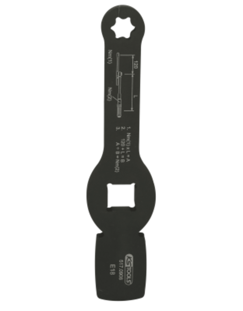KS TOOLS 3/4" Torx-E slagsleutel met 2 slagvlakken, E18 - 517.0908