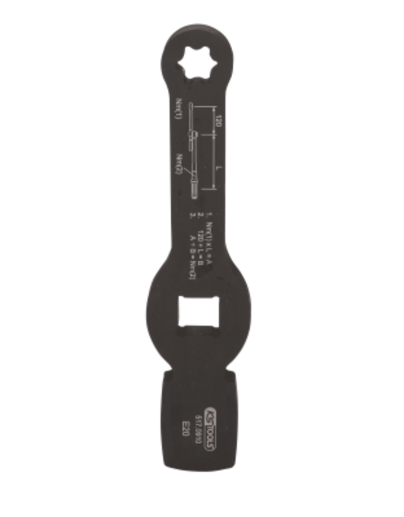 KS TOOLS 3/4" Torx-E slagsleutel met 2 slagvlakken, E20 - 517.0910
