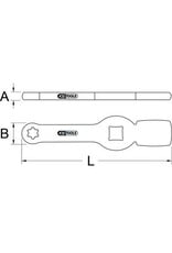 KS TOOLS 3/4" Torx-E slagsleutel met 2 slagvlakken, E24 - 517.0914