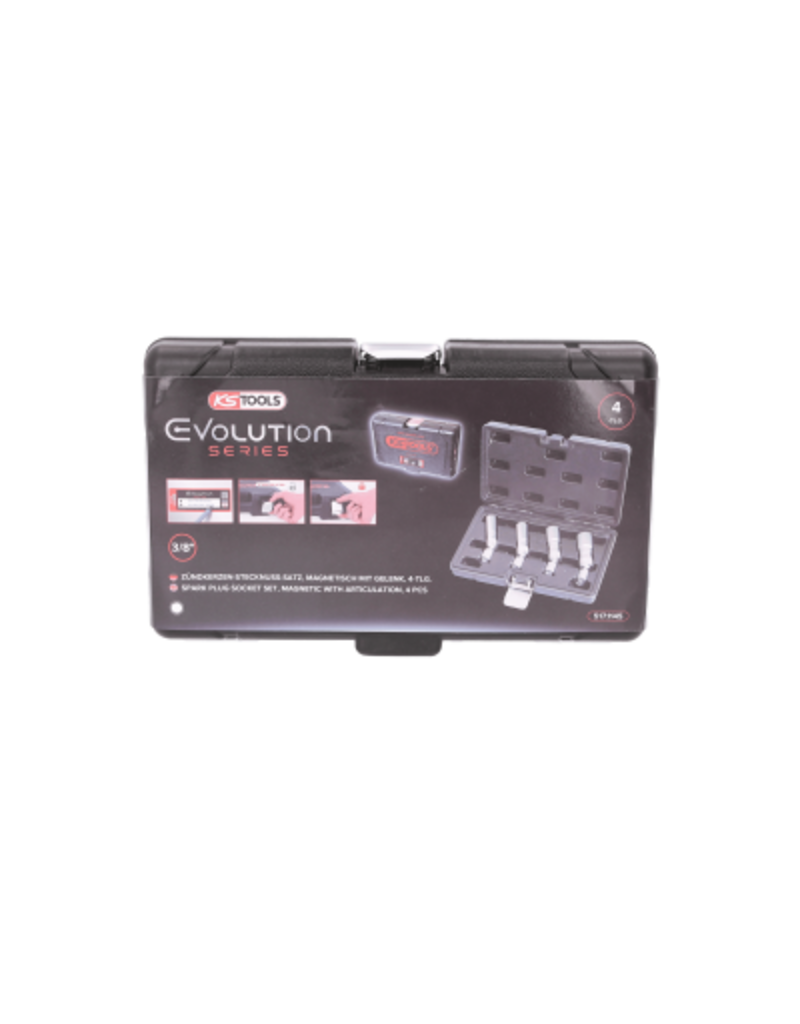 KS TOOLS 3/8" bougiedopsleutelset, 4-dlg, magnetisch met scharnier - 517.1145
