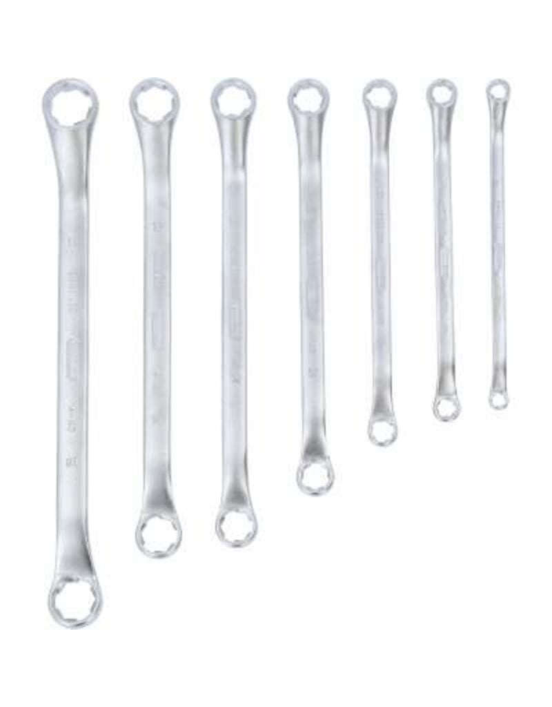 KS TOOLS RESCUEpower Dubbele ringsleutelset, tweezijdig gebogen, 7-dlg 6-19mm - 517.1555