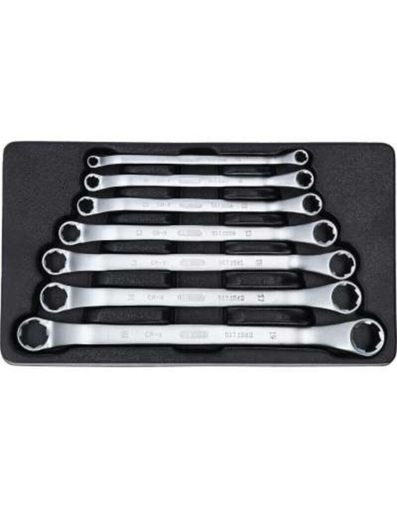 KS TOOLS RESCUEpower Dubbele ringsleutelset, tweezijdig gebogen, 7-dlg 6-19mm - 517.1555