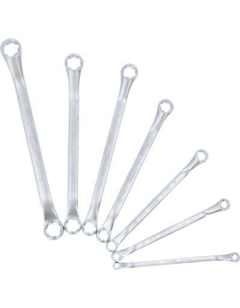 KS TOOLS RESCUEpower Dubbele ringsleutelset, tweezijdig gebogen, 7-dlg 6-19mm - 517.1555