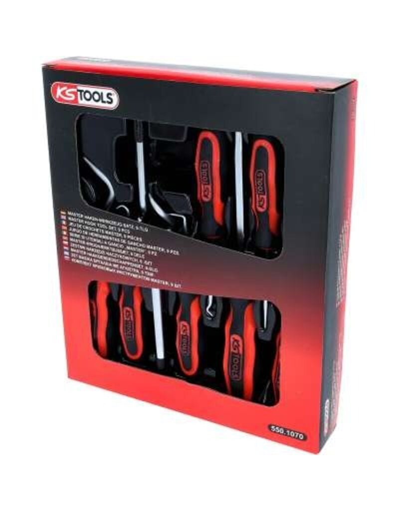 KS TOOLS Master haken-gereedschapset, 9-dlg - 550.1070