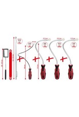 KS TOOLS Flexibele en telescoop-magneethouder en inspectiespiegelset, 6-dlg - 550.1090