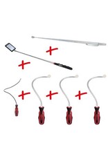 KS TOOLS Flexibele en telescoop-magneethouder en inspectiespiegelset, 6-dlg - 550.1090