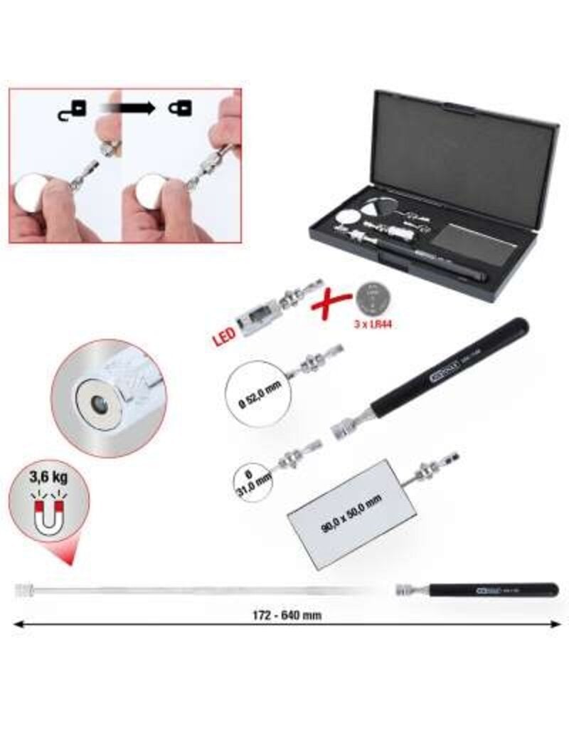 KS TOOLS Flexibele inspectiespiegelset, 5-dlg - 550.1145