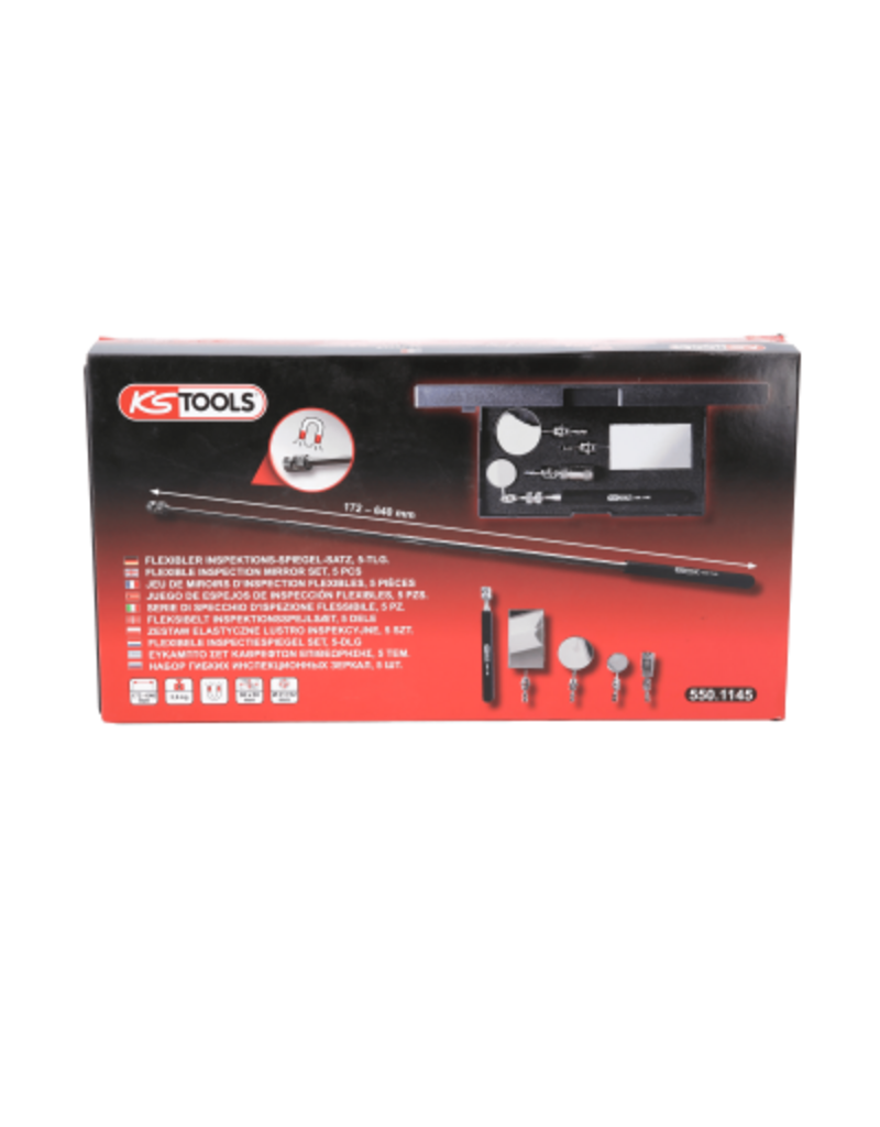 KS TOOLS Flexibele inspectiespiegelset, 5-dlg - 550.1145