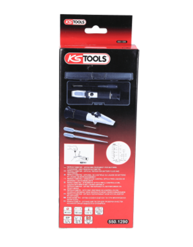 KS TOOLS Refractometer Koelvloeistof / Accuzuur - 550.1290