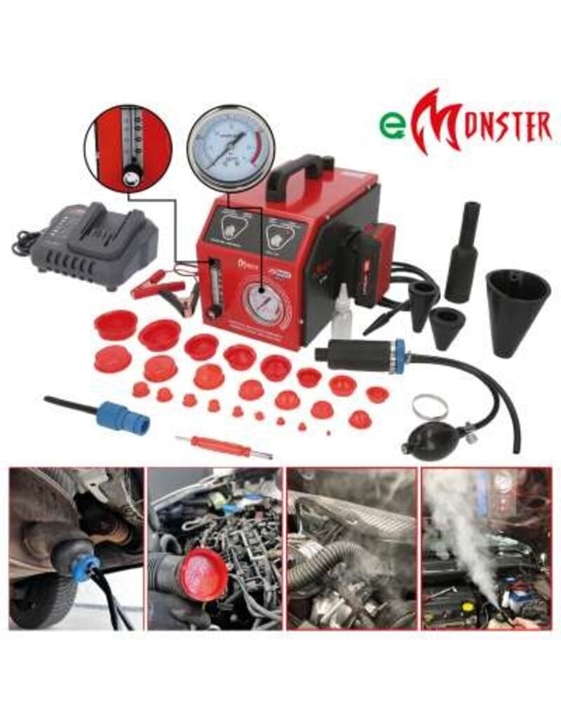 KS TOOLS Rookmachine voor lekdetectie. met 2 Ah accu, 36-dlg - 550.1470