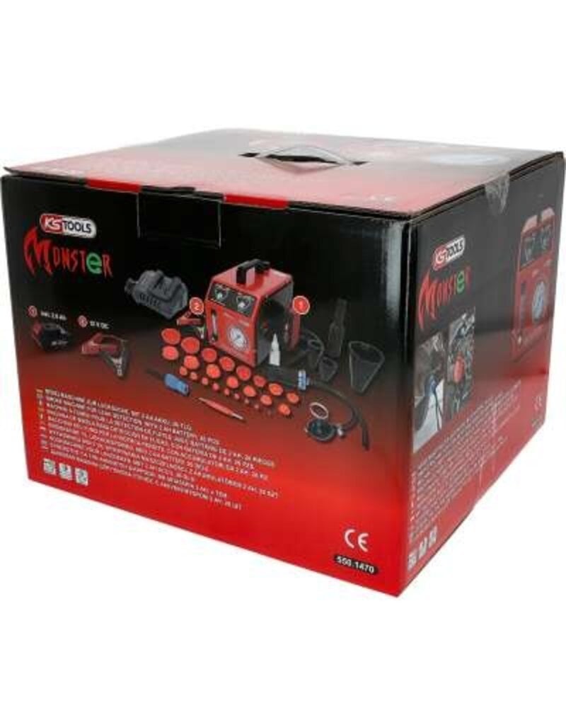 KS TOOLS Rookmachine voor lekdetectie. met 2 Ah accu, 36-dlg - 550.1470