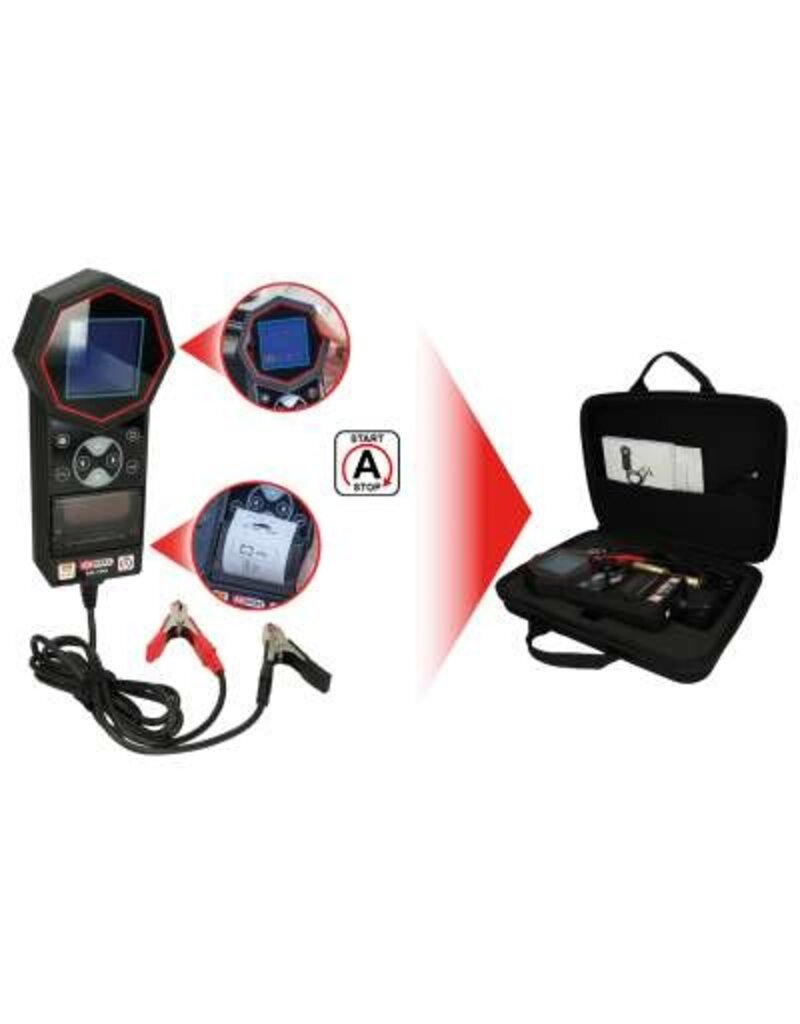 KS TOOLS 12V / 24V Digitale accutester met geïntegreerde printer - 550.1649