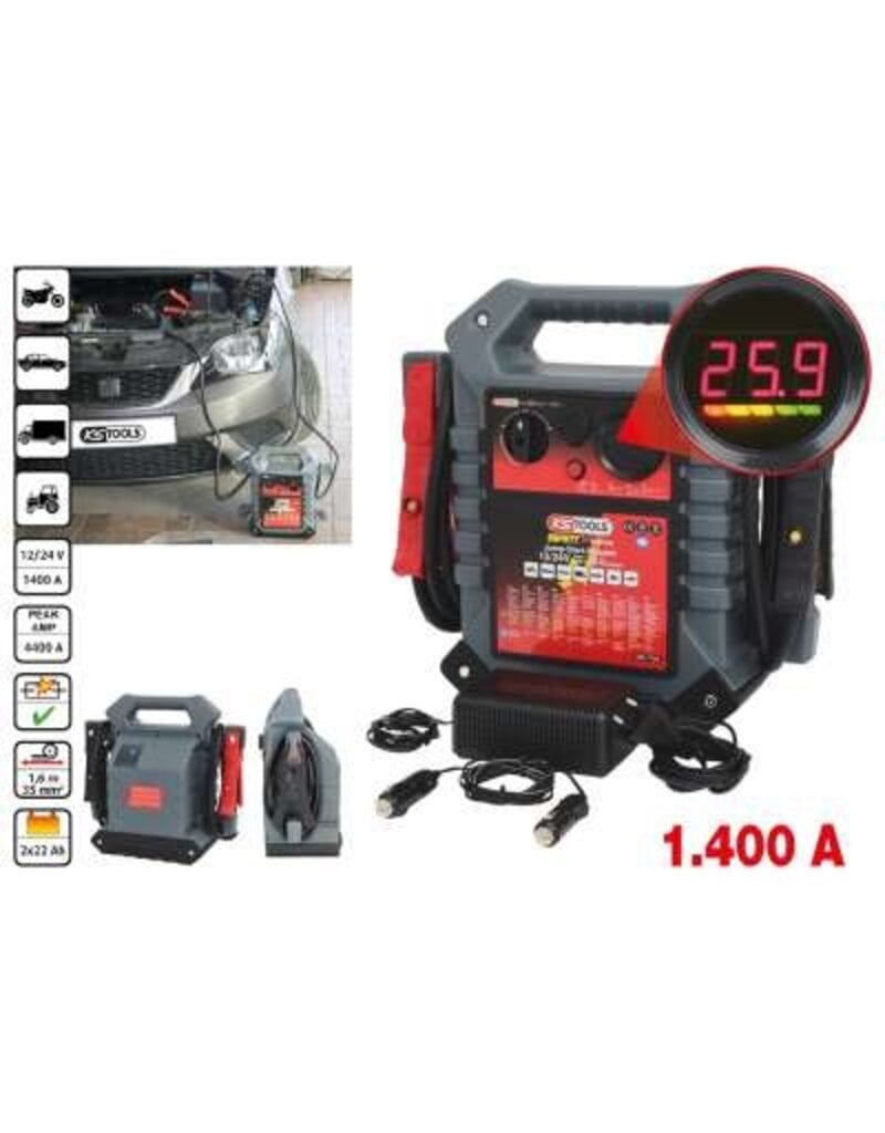 KS TOOLS 12 +24 V Startbooster - mobiele starthulp 1400 A - 550.1720