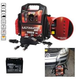 KS TOOLS 12 V + 24 V accu-booster, mobiel starthulpapparaat 1.700 A - 550.1820