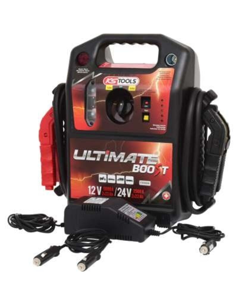 KS TOOLS 12 V + 24 V accu-booster, mobiel starthulpapparaat 1.700 A - 550.1820