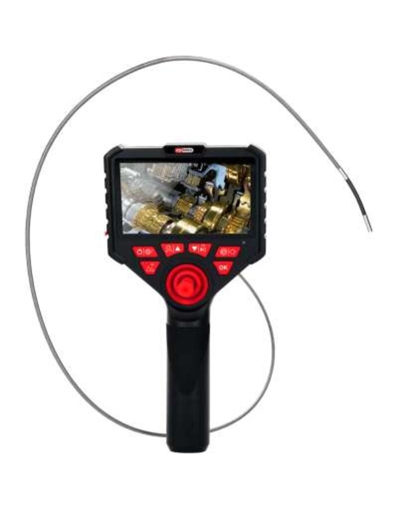 KS TOOLS HD-videoscoopset met Ø 3,9 mm 720 en 0° HD-frontcamera-sonde, flexibele PVC-huls - 550.7580